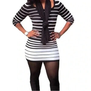Xhilaration Striped Knit Sweater Dress
